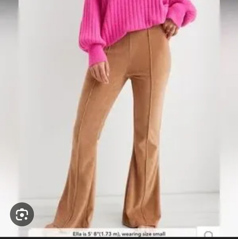 AERIE Groove On Rib Velour Flare Pants - Size Medium